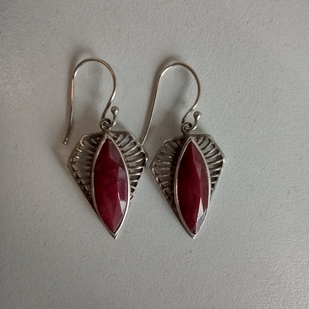 Sterling Ruby earrings